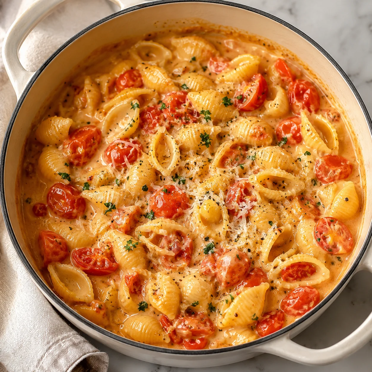 One Pot Cherry Tomato Pasta