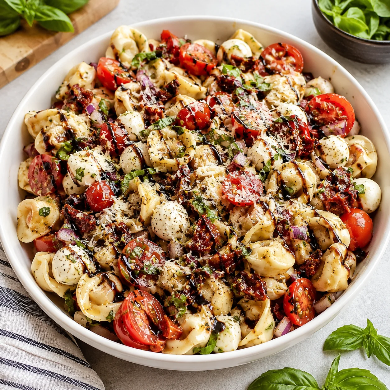 Fresh Caprese Tortellini Pasta Salad